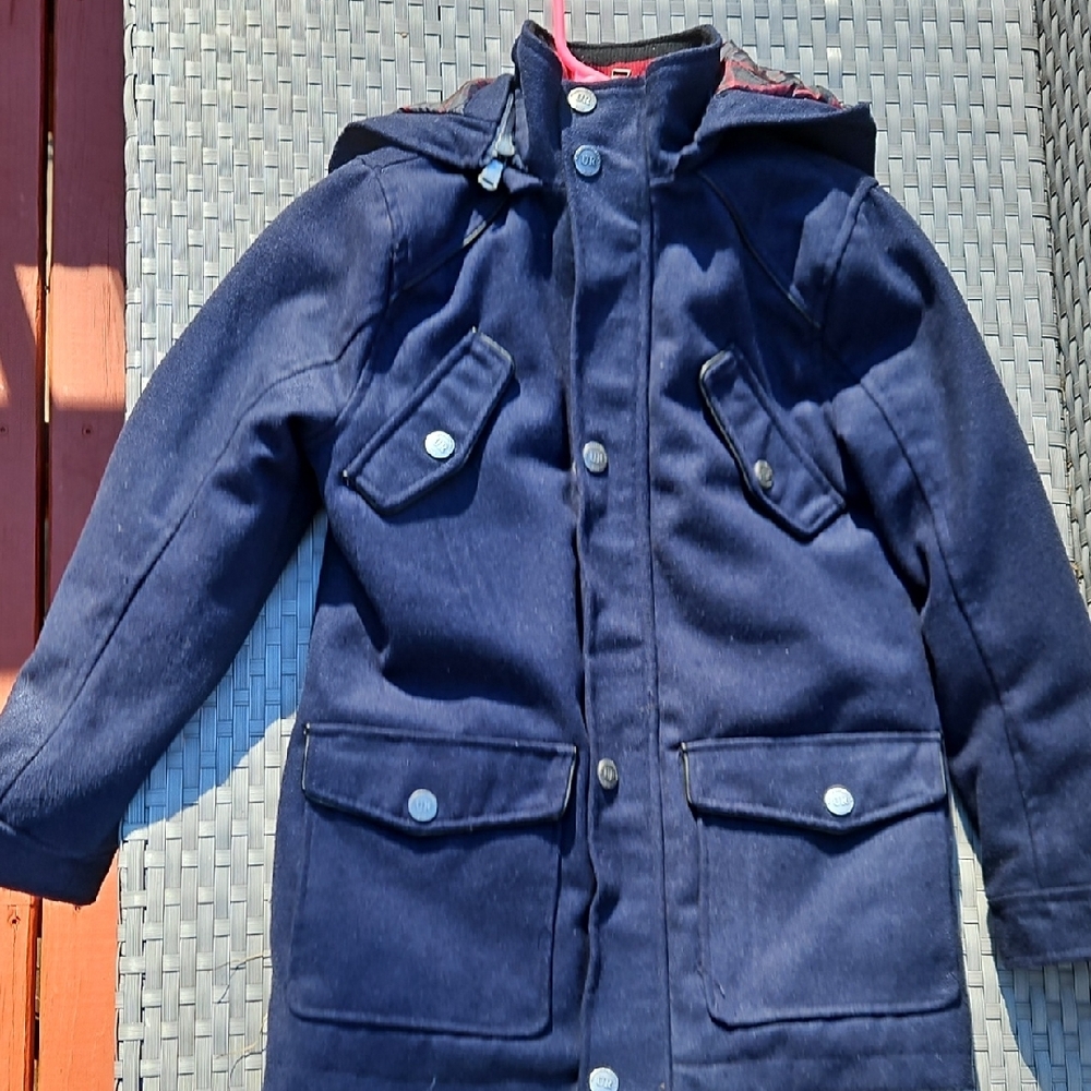 New With Tags Urban Republic Boys Navy Jacket Size M 10/12  Plaid  Lining  Coat